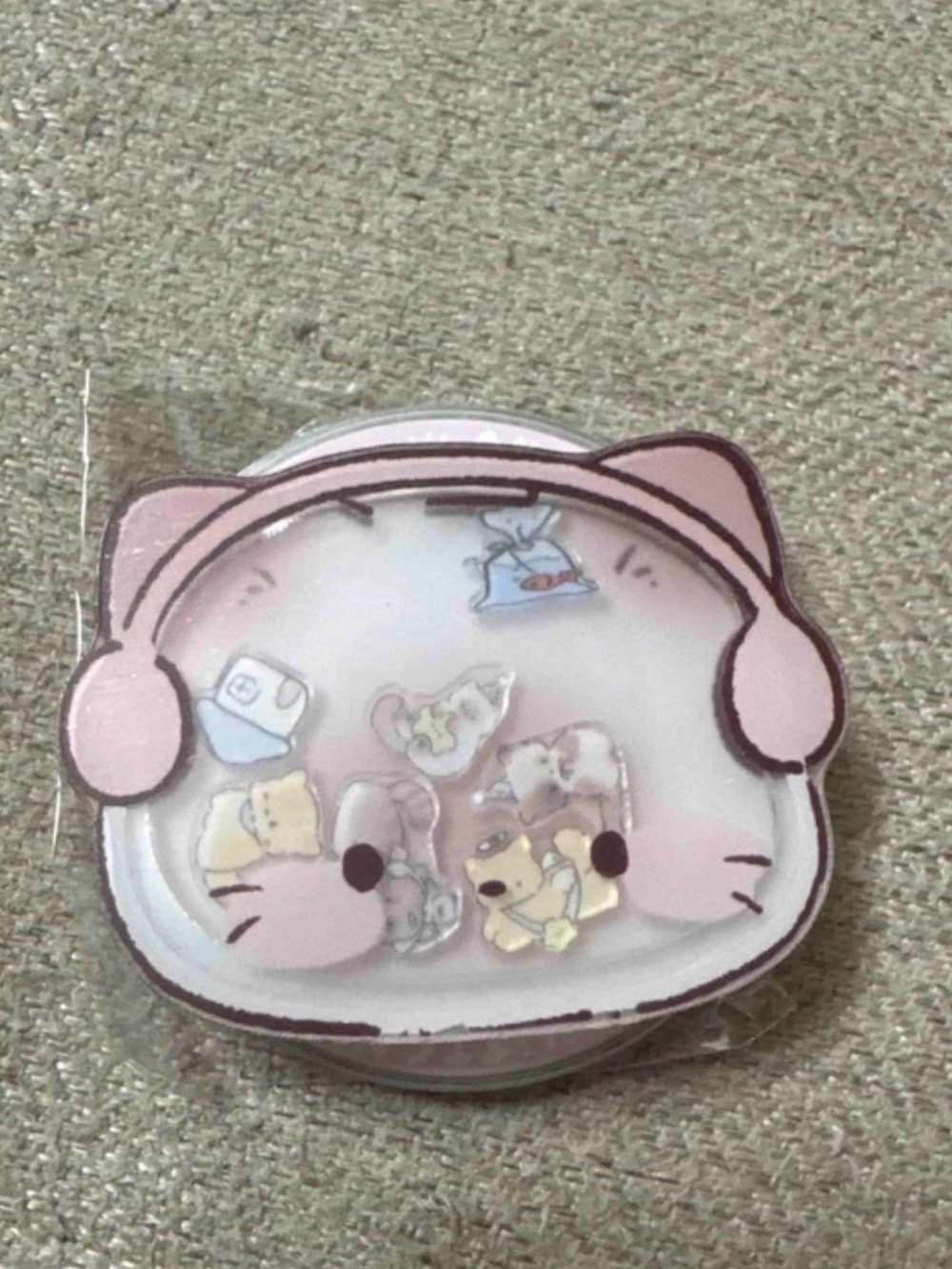 🐱Pink Cat Quicksand Style Rotatable Popsocket🐱 - Picture 5 of 5